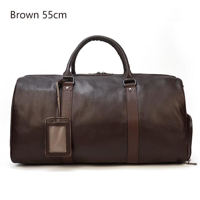 Travel Bags Waterproof Mens Leather - Brown(55cm) / China - Men_Briefcase