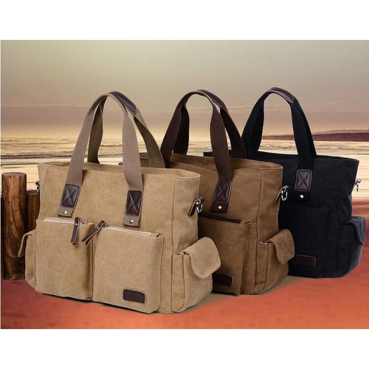Unisex canvas large capacity handbag - Canvas_Tote_2020