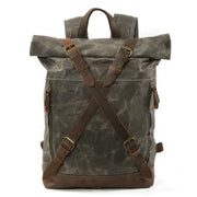 Vintage canvas backpacks waterproof - Celadon - Backpacp_Oct