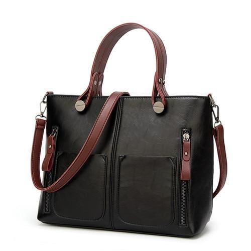 Vintage shoulder bag causal totes - black - Women_Bags