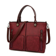 Vintage shoulder bag causal totes - dark purple - Women_Bags