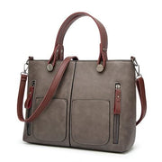 Vintage shoulder bag causal totes - gray - Women_Bags