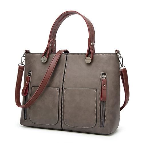 Vintage shoulder bag causal totes - gray - Women_Bags