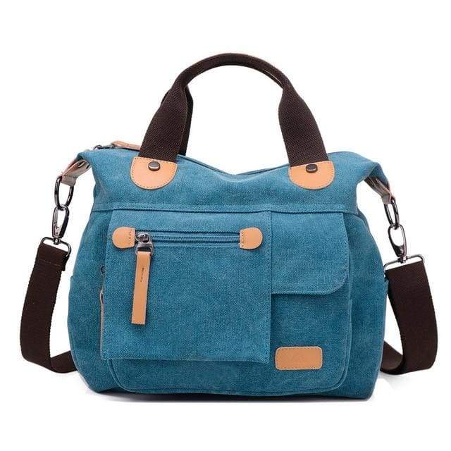 Women bag canvas messenger bags - Blue / (20cm<Max Length<30cm) - Canvas_Tote_2020