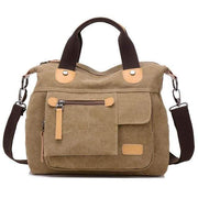 Women bag canvas messenger bags - Khaki / (20cm<Max Length<30cm) - Canvas_Tote_2020