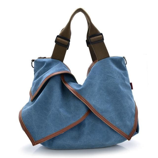 Women bag Canvas Tote crossbody - blue - Canvas_Tote_2020