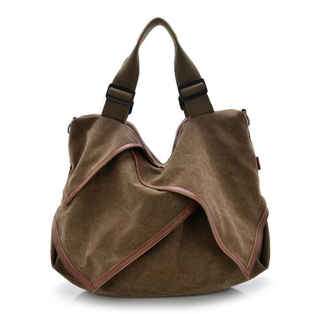 Women bag Canvas Tote crossbody - coffee - Canvas_Tote_2020