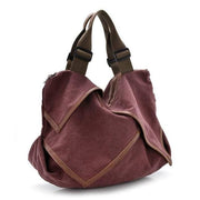 Women bag Canvas Tote crossbody - wine red - Canvas_Tote_2020