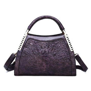 Women Bags Designer Fashion Crocodile Pattern - Purple One - Canvas_Tote_2020