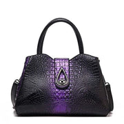 Women Bags Designer Fashion Crocodile Pattern - Purple Three - Canvas_Tote_2020