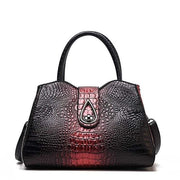Women Bags Designer Fashion Crocodile Pattern - Red Three - Canvas_Tote_2020