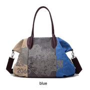 Women canvas bag piler - Blue - Canvas_Tote_2020
