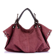 Women canvas messenger crossbody bags tote - Purple - Canvas_Tote_2020