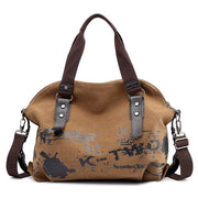 Women crossbody bags large casual tote - Coffee - Canvas_Tote_2020