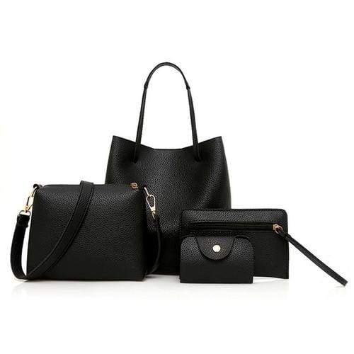 Women unique pattern leather 4pcs - 1 - Handbags