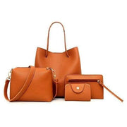 Women unique pattern leather 4pcs - 2 - Handbags