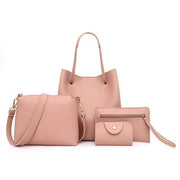 Women unique pattern leather 4pcs - Handbags